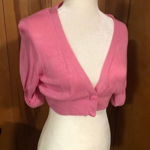 Express Cropped pink sweater